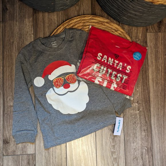 NWT 5T - Bundle of 2 - CARTER'S Christmas Long Sleeve Tees - Picture 9 of 9